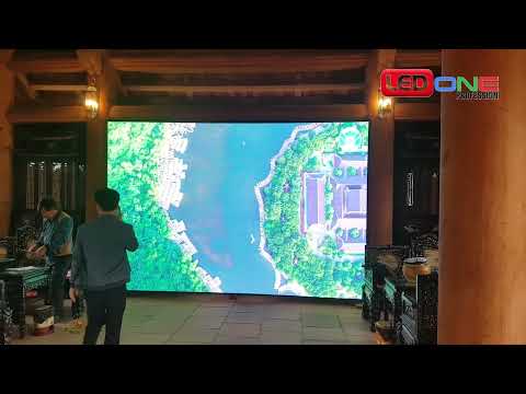 Nhà Khách 5 Sao - Chùa Bái Đính | Ledone lắp đặt gói thầu màn hình LED P1.8 Khu nhà Gỗ Chùa Bái Đính