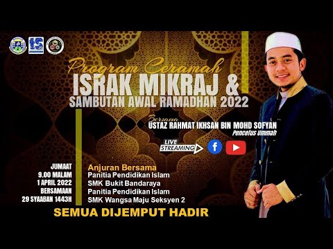 <p>Assalamualaikum WBT </p>
<p>Panitia Pendidikan Islam SMK Wangsa Maju Seksyen 2 dan SMK Bukit Bandaraya atas penganjuran bersama akan menganjurkan