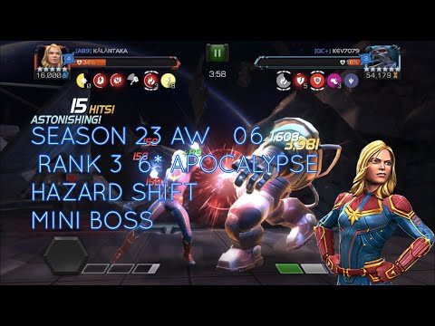 Season 23 Alliance war #05 Super Stacked Apocalypse hazard shift mini boss - torch + Cmm - mcoc