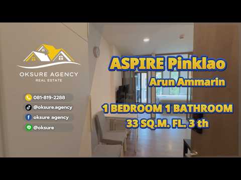 Aspire Pinklao-Arun Ammarin, Bangkok, Arun Amarin Road, Arun Amarin, Bangkok Noi, Bangkok, 1 Bedroom, 33 sqm, Condo For Rent, by NATTAPHONG Yodmanotham (K. Book), 500434851 - DDproperty.com