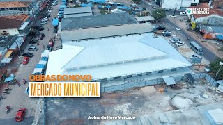 A obra do novo Mercado Municipal de Benevides está em fase de acabamento.