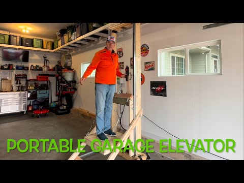 Portable Garage Elevator DIY Build is Complete! Works Great!
