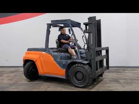 2016 Toyota 8FD70U 15500lb Pneumatic Diesel Forklift STK 9101