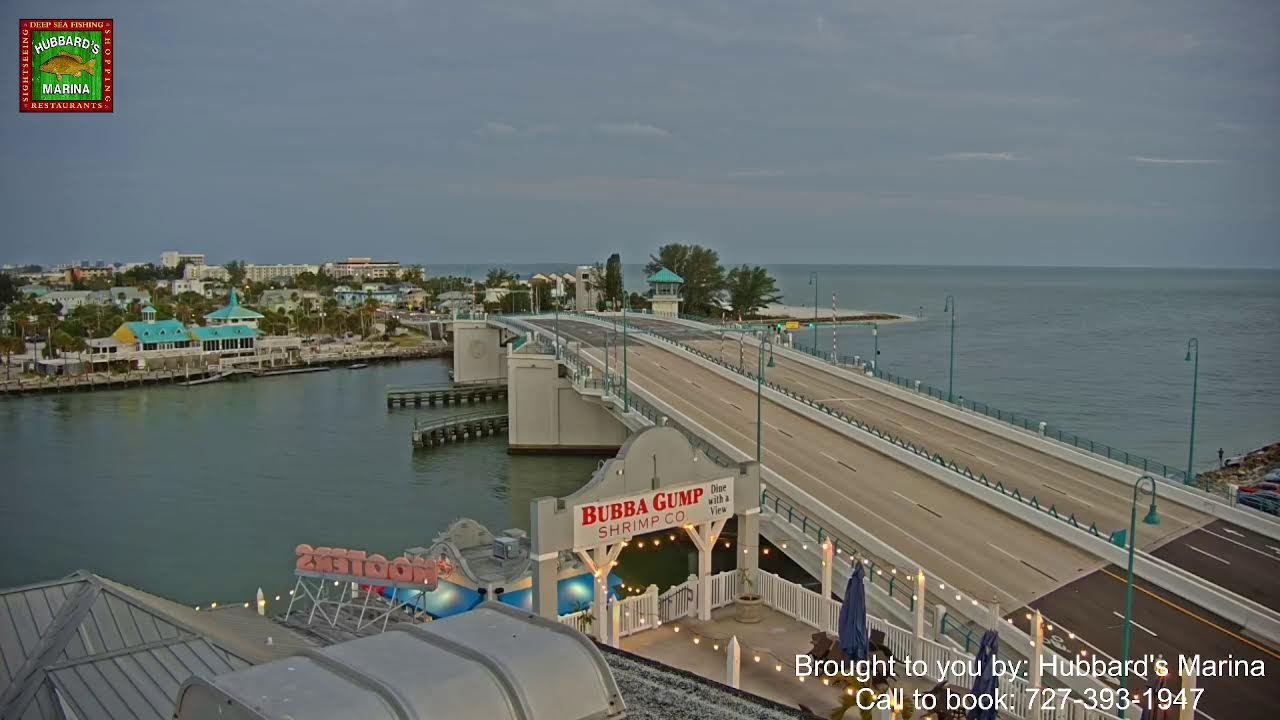 Live webcam view of John's Pass Beach & Boat Channel