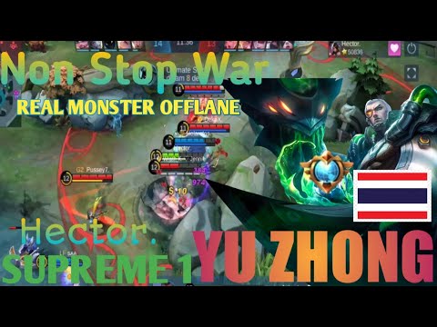 Non stop war! Monster offlane yu zhong best build ( top global 6 Yu Zhong ) HECTOR. - Mobile Legend