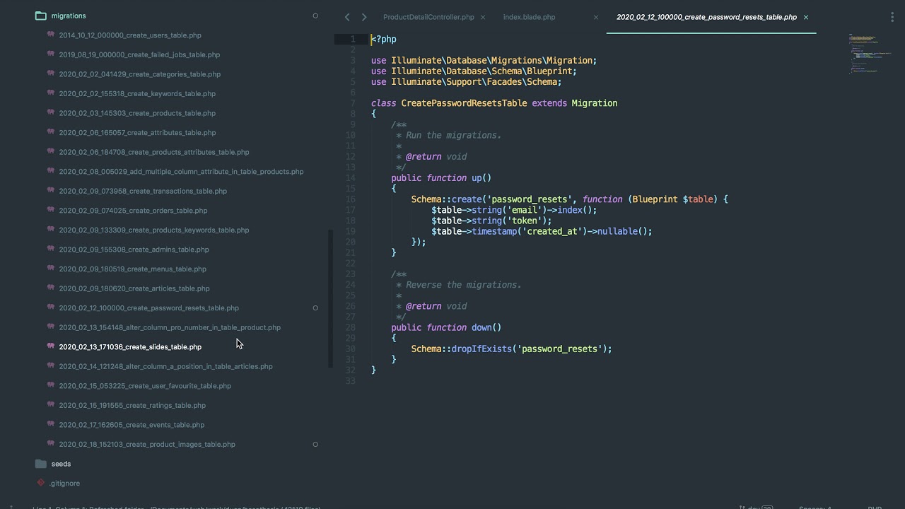 Đồ án tốt nghiệp - Website đồng hồ - Đổi file migrate