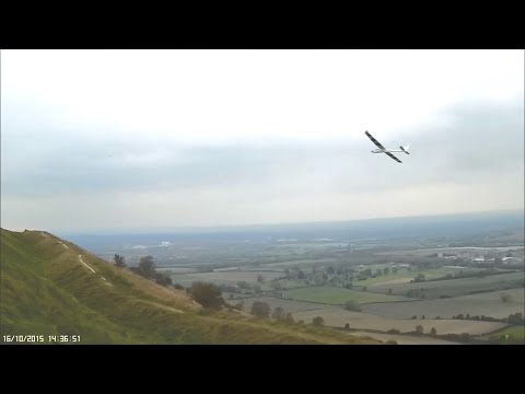 FVK Modell ASW 24 and HK Phoenix 2000 gliders at Bratton Camp, Oct 2015
