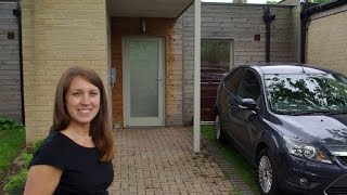 Katharine's new, part-underground home is heated with solar and a heat-pump