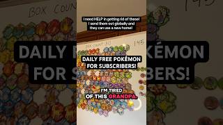 DAILY FREE POKÉMON FOR SUBSCIBERS! #pokemon #pokemoncollector #unboxing