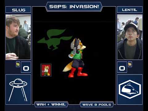 The Invasion Melee Singles - SluG (Green Fox) vs Lentil (Neutral Fox) - Wave B Pools