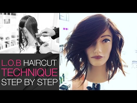 How To Cut A LOB Haircut With A Razor In Under 10 Min - Step by Step Medium Length Haircut