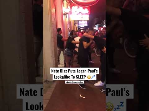 Nate Diaz Puts Logan Paul’s Lookalike To SLEEP 😳💤