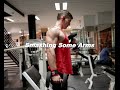 Teen Bodybuilding- Smashing Some Arms!