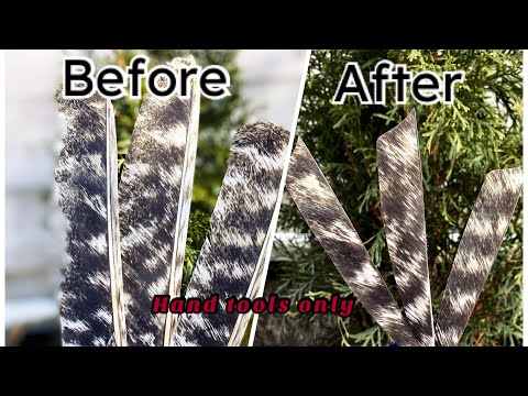 DIY Wild Turkey Fletchings | Hand tools only