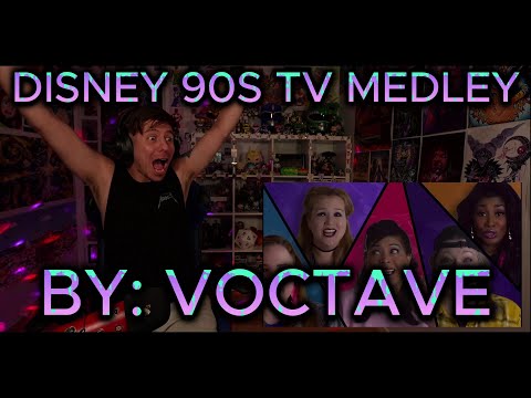 THE NOSTALGIA!!!!!!!!! Blind reaction to Voctave - Disney 90s TV Medley