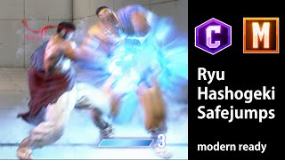 【SF6】リュウ　波掌撃・OD竜巻旋風脚からの詐欺飛び集（モダン対応） / Ryu Hashogeki safejumps（Modern ready） コメント欄に訂正あり