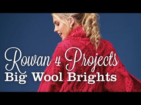 Rowan - 4 Projects Big Wool Brights - Knitting Pattern Book Review