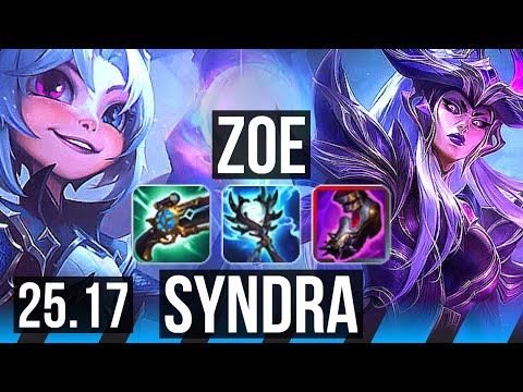 ZOE vs SYNDRA (MID) | KR Master | 25.17