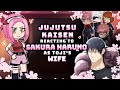 JUJUTSU KAISEN REACT TO SAKURA HARUNO AS TOJI S WIFE GACHA REACT US BR