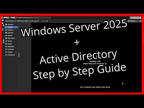 Windows Server 2025 + Active Directory Install on Proxmox