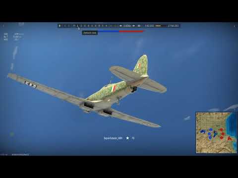 War Thunder G.55S vs. Spitfire Mk. IX turnfight (RB)