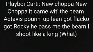 Playboi Carti Feat. A$AP Rocky - New Choppa (Lyrics)