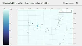 Canary Islands Cloud cover forecast: 20251029
