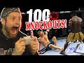 Attempting To KNOCKOUT 100 PEOPLE In The UFC