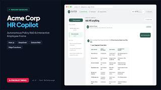 Acme Corp HR Copilot — Quick Product Demo | Powered by Tencent EdgeOne Makers