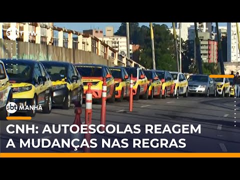 Protesto de autoescolas contra mudanças na CNH mobiliza profissionais em SP | #SBTManha