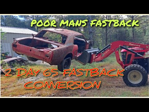 Convert your 1965 mustang into a fastback in 2 days. Poor man's version. PART 1