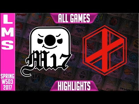 Machi 17 vs eXtreme Gamers Highlights All Games - LMS W5D3 Spring 2017 M17 vs XG All Games