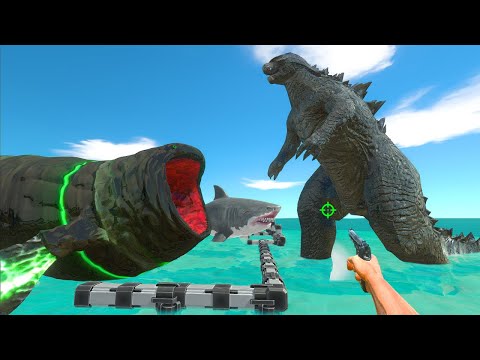 FPS Avatar Rescues Aquatics Squad and Fights Godzilla 2014 - Animal Revolt Battle Simulator