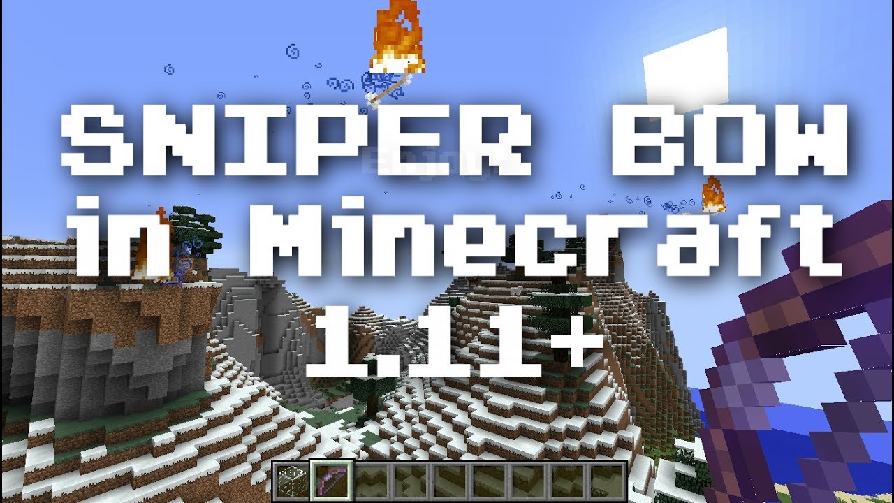 Minute Minecraft Tutorial: Sniper Bow (1.11+)