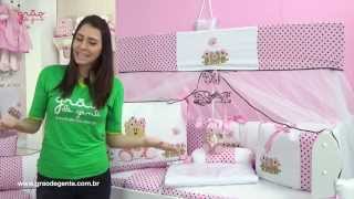 Kit Berço Ursa Baby Rosa | Ref: 47534