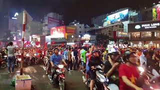 preview picture of video 'After Vietnam win football match_27 Jan 2018, Hochimenh City, Vietnam'