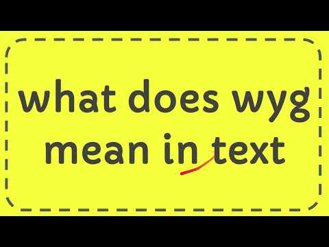 Wyg Meaning