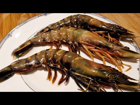 How to De-Vein XXXL Black Tiger Prawns and Keep the Shell On