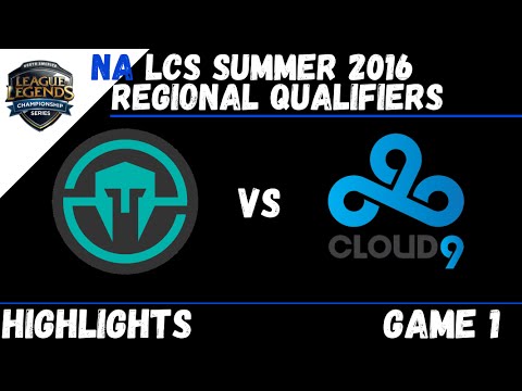 🔥 IMT vs C9 Game 1 Highlights NA LCS Summer 2016 Regional Qualifier FINAL   Immortals vs Cloud9