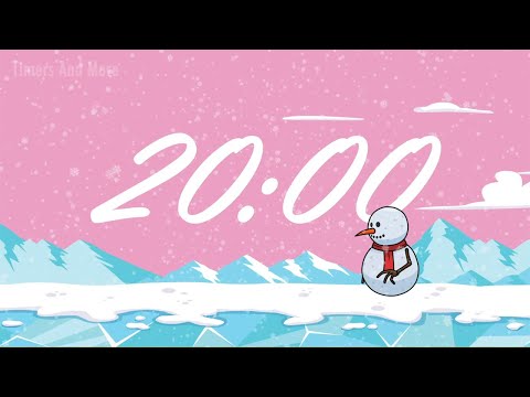 20 Minute Timer Snowman [🎵 WITH MUSIC 🎵]