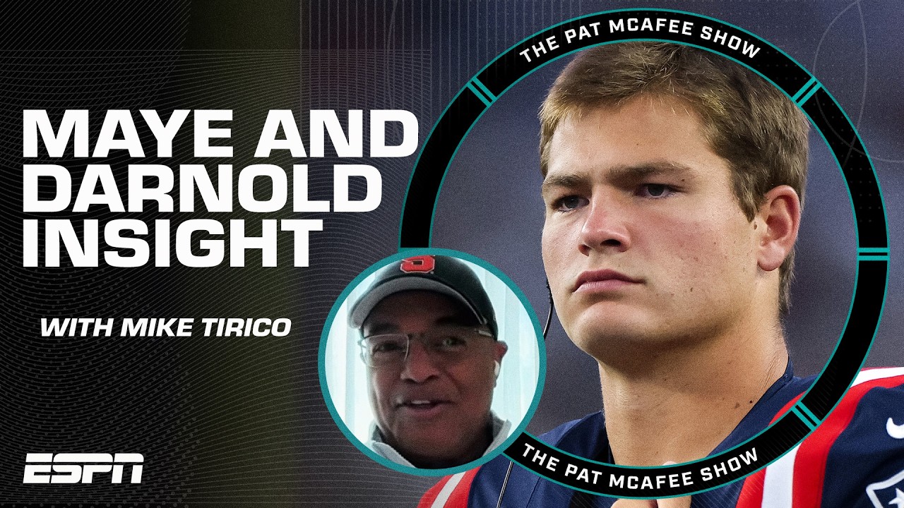 Sam Darnold and Drake Maye BEHIND THE SCENES with Mike Tirico 🎥 | The Pat McAfee Show