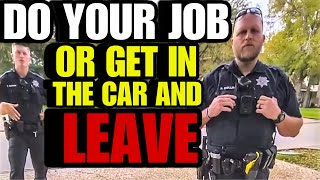 Man Absolutely Destroys Cops Presumed Authority and Forces them to do their Job