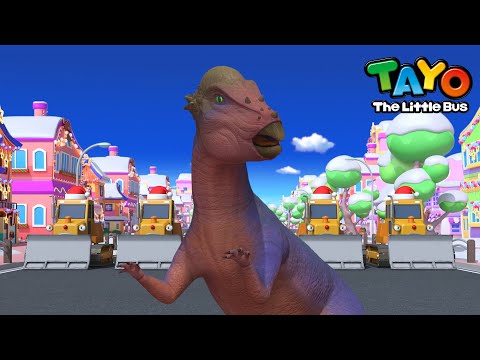Grupo Super Bulldozer VS Saurio | Tayo Canción de Navidad | Tayo Español | Tayo el pequeño Autobús