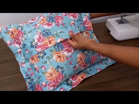 capa de almofada com zíper escondido e bordas GRANDE