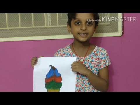Easy Salt Painting for Kids/Melting Ice-Cream🍦/Harshitha's funArt