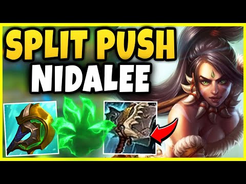 AD NIDALEE TOP vs GWEN THEY CAN'T DEAL WITH THE SPLIT PUSH! - League of Legends