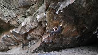 Video thumbnail of One Clear Moment, 8A+ (sit). Forest Rock