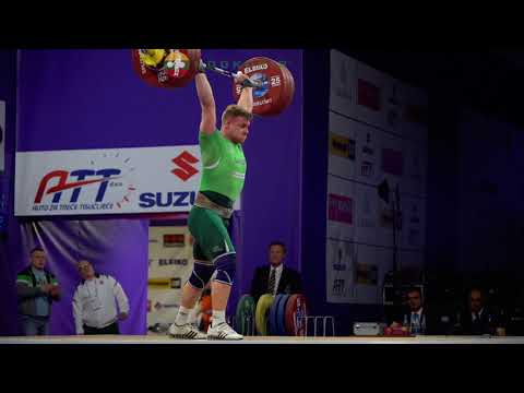 Arnas Sidiskis (105) - 188kg, 193kg, & 197kg Clean and Jerks @ 2017 European Championships