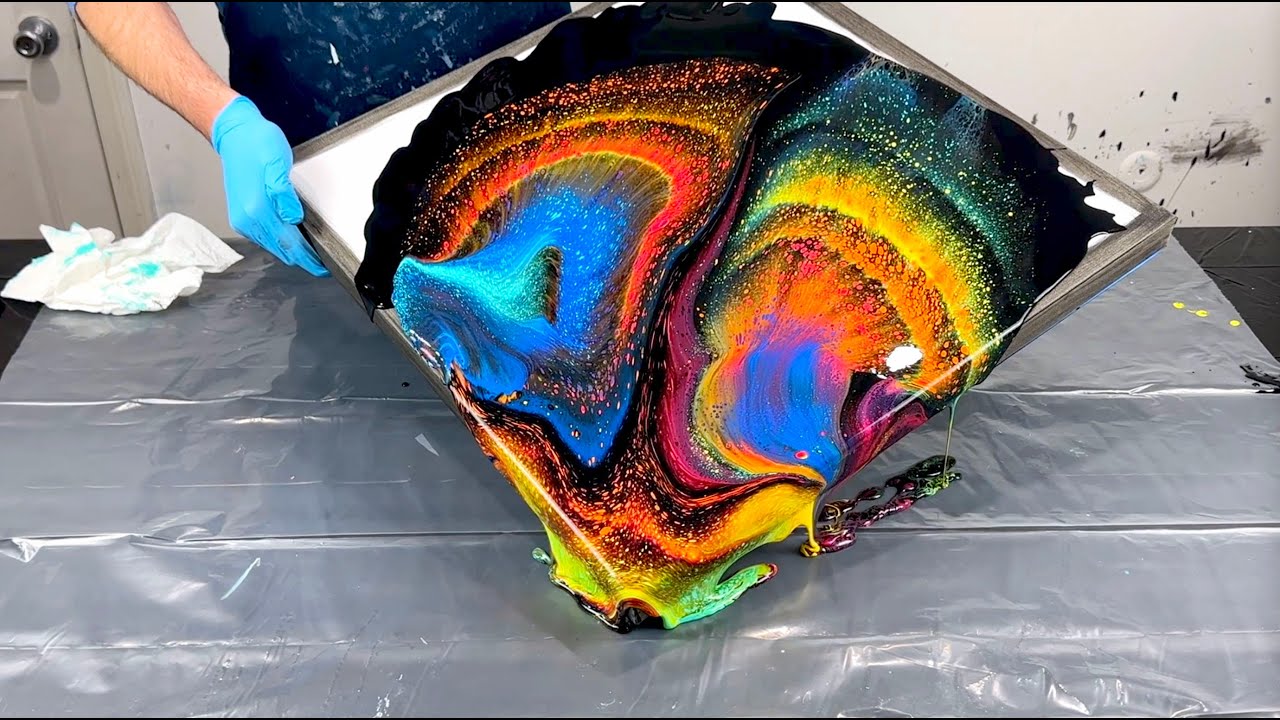 OH MY GOSH! Galaxy Open Cup Pour~Cells without Silicone~Acrylic Pouring~314