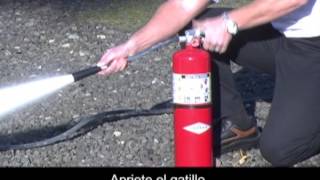 Fire extinguisher safety tips (in Spanish)